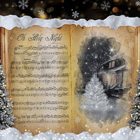 Avezano Winter Christmas Music Book Photography Backdrop Room Set