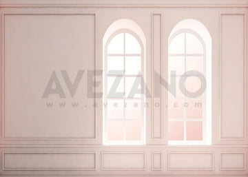 Avezano Baby Pink Wall Room Window Photography Backdrop-AVEZANO