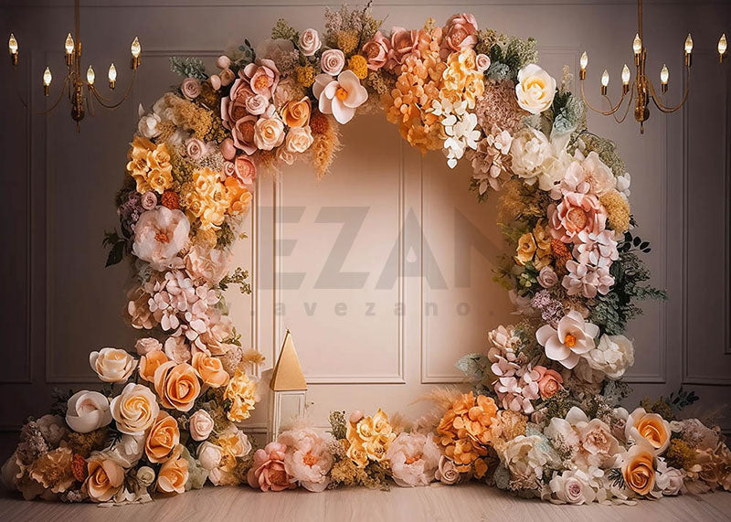 Avezano Flowers Arch Party Wedding Photography Background-AVEZANO