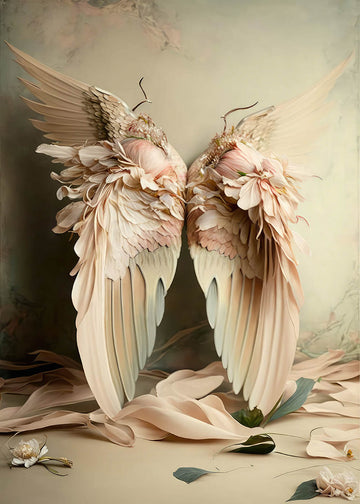 Special Offers Avezano Retro light Pink Wings Photography Backdrop