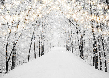 Avezano Winter Snow Forest Photography Backdrop-AVEZANO