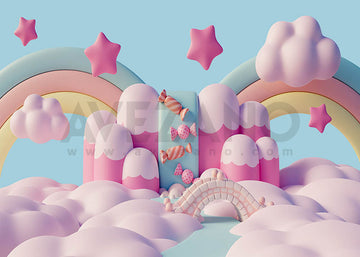 Avezano Rainbow Cloud Birthday Party Photography Background-AVEZANO