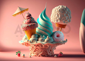 Avezano Ice cream Birthday Party Photography Background-AVEZANO