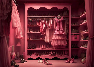 Avezano Barbie Pink Princess Dress Photography Background