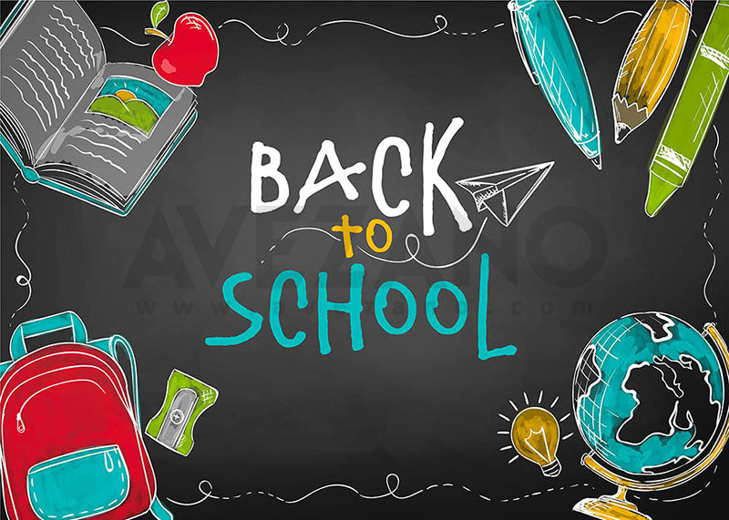 Avezano Chalk Drawing Photography Backdrop For Back To School
