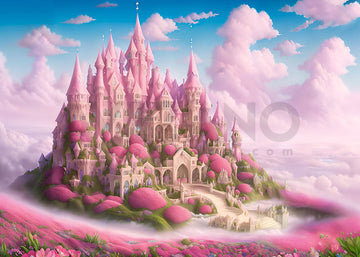 Avezano Pink Castle House Background Photography Background