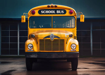 Avezano School Bus Photography Backdrop for Back To School