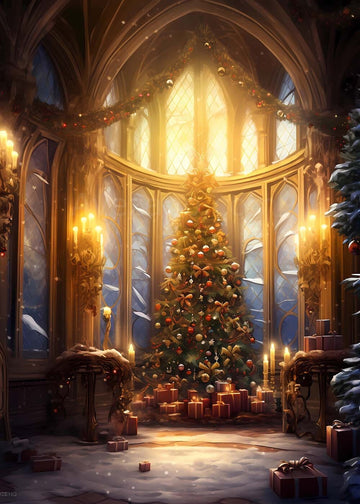 Avezano Christmas Tree Gift Living Room Photography Backdrop For Christmas