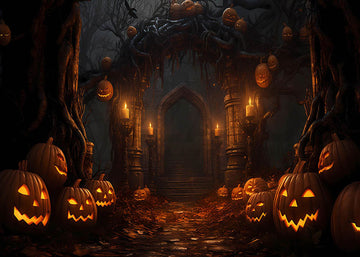 Avezano Halloween Horror House  Backdrop for Photography