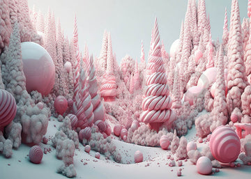 Avezano Winter Christmas Pink Candy Photography Background