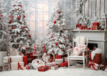 Ensemble de 2 décorations d'arbre de Noël d'intérieur Avezano avec toile de fond