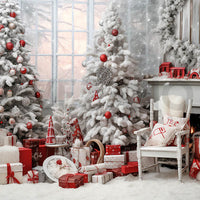 Avezano Christmas Tree Indoor Gift Photography Backdrop