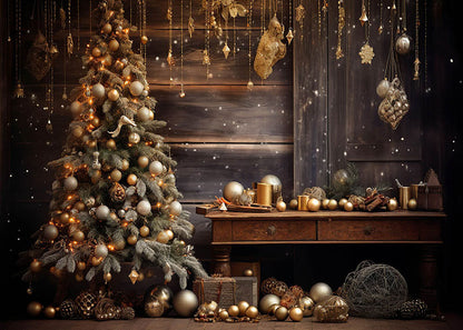Avezano Retro Christmas Party House Photography Backdrop