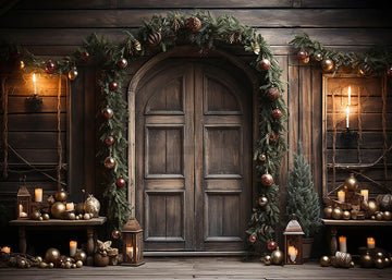 Avezano Christmas Wood Arch Decoration Photography Backdrop