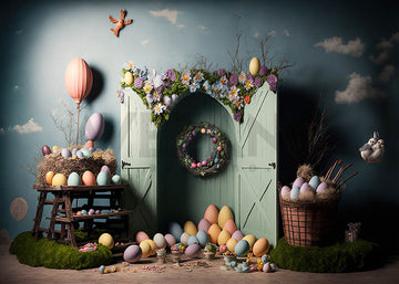 Avezano Spring Easter Decoration Flowers Photography Backdrop