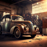 Avezano Vintage Car Repair Birthday Photography Background