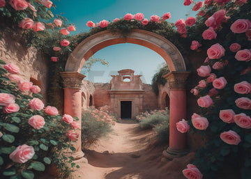Avezano Spring Pink Rose Photography Backdrop