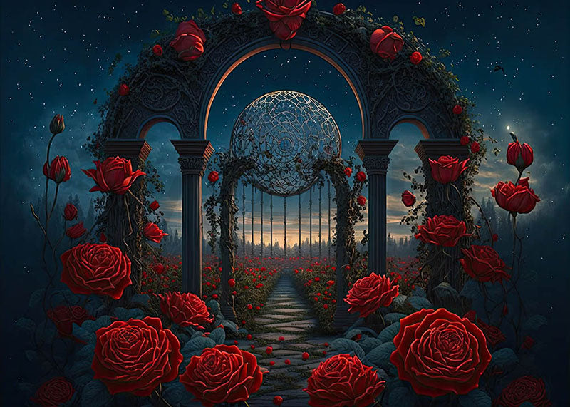 Avezano Valentine's Day Rose Garden Backdrop For Valentine'S Day Photography