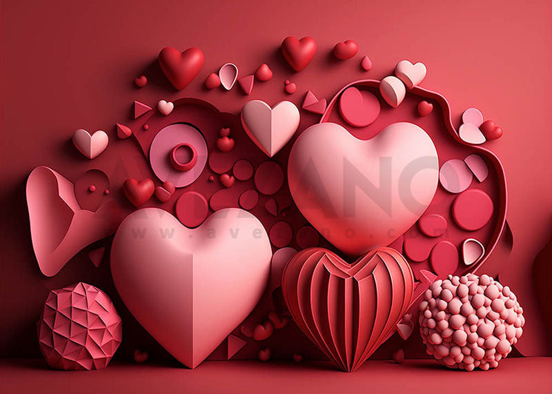 Avezano Pink Love Decoration Backdrop For Valentine&