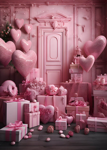 Avezano Pink Room Valentine's Day Gift Photography Backdrop