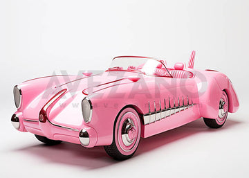 Avezano Pink Convertible Princess Car Birthday Photography Background