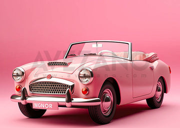 Avezano Pink Convertible Car Girl Birthday Photography Background