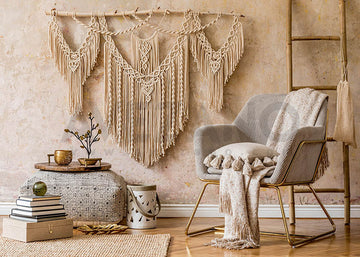 Avezano Bohemian Boho Style Room Single Sofa Photography Background