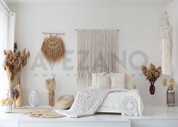 Avezano Bohemian Boho Style White Furniture Decoration Room Photography Background