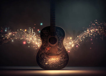 Avezano Black Textured Guitar Stage Photography Background