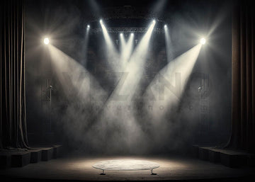 Avezano Stage Black Curtain and Spotlight Photography Background