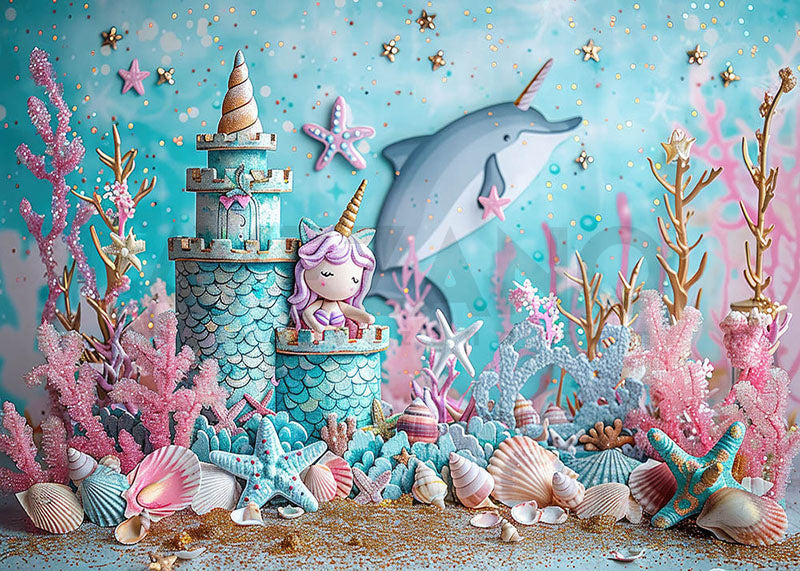 Avezano Summer Sea Themed Blue Castle Photography Background