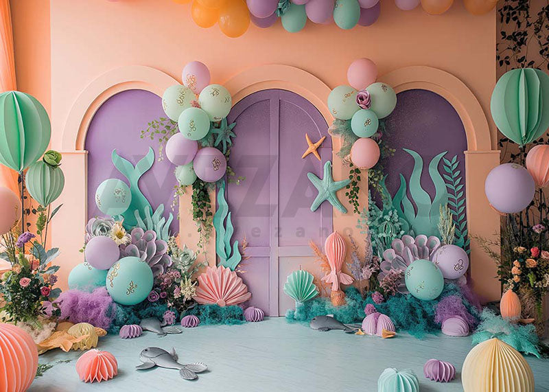 Avezano Summer Ocean Themed Room Party Photography Background