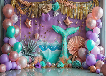 Avezano Mermaid Tail Balloon Photography Background