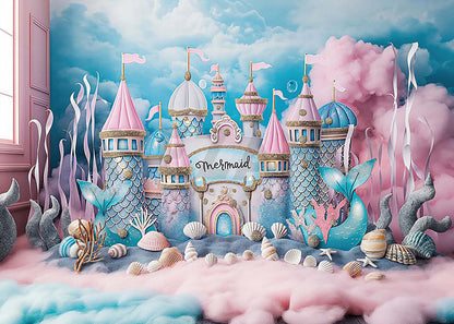 Avezano Sea Palace Shell Cake Smash Photography Background