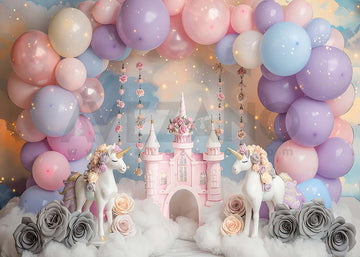 Avezano Balloon Arches and Unicorns Photography Background