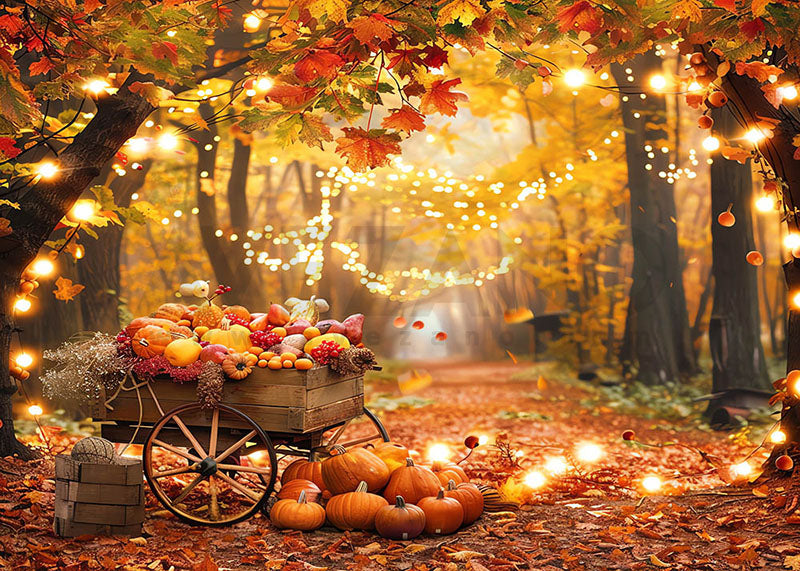 Amazon Fall Background Avezano Autumn Maple leaf and Pumpkin Photography Backdrop