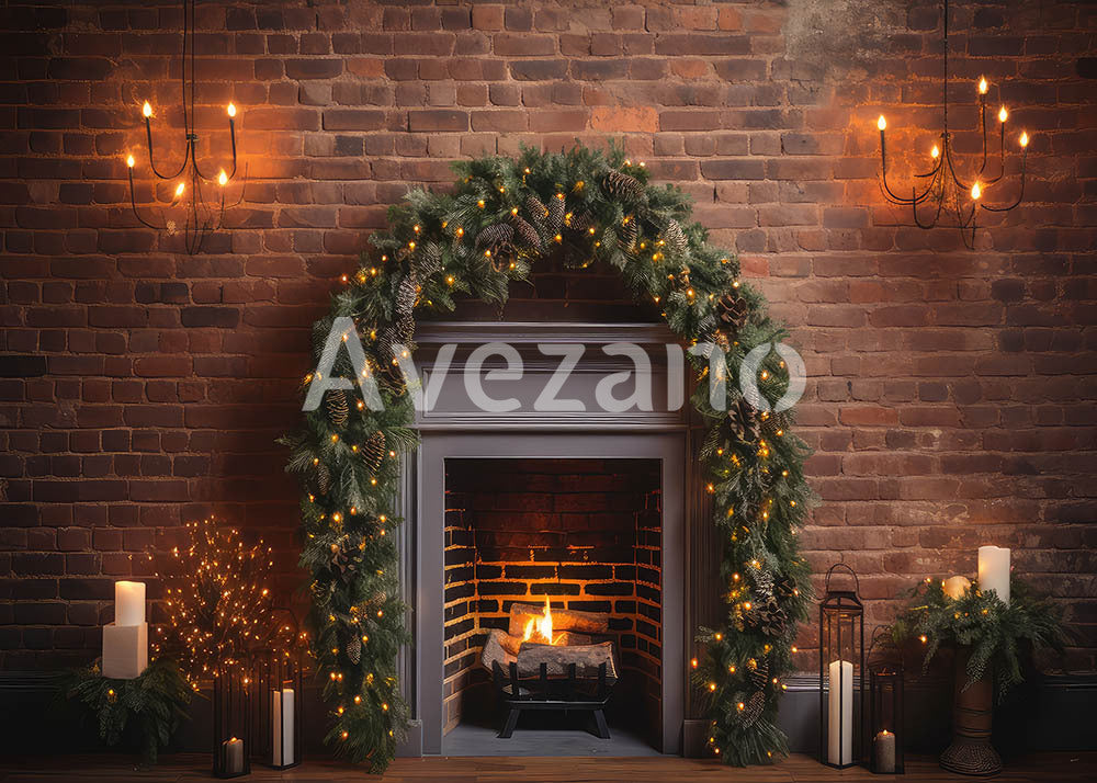 Toile de fond pour photographie de sapin de Noël blanc et de cadeaux d'Avezano