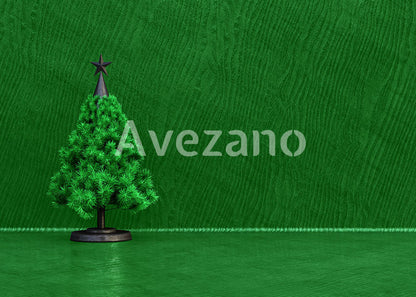 Toile de fond pour photographie de sapin de Noël blanc et de cadeaux d'Avezano