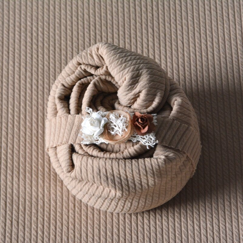 Avezano Stretchy Wrap Blanket and Pillow Newborn Photography Prop Set