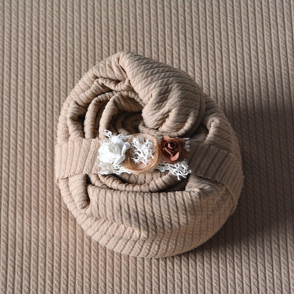 Avezano Stretchy Wrap Blanket and Pillow Newborn Photography Prop Set