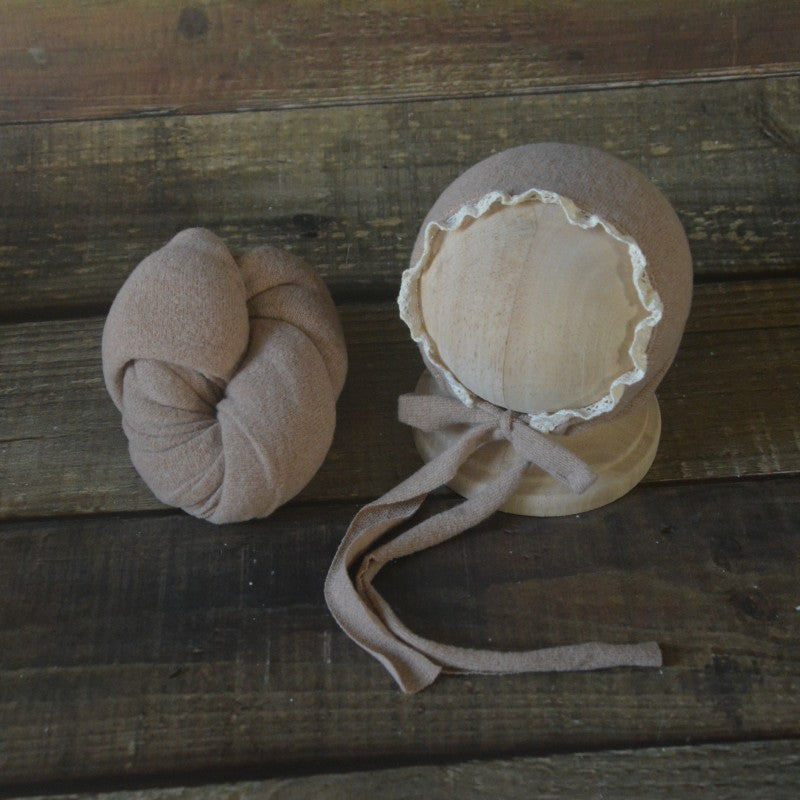 Avezano Newborn Photography Outfit Baby Photoshoot Hat and Wrap Set