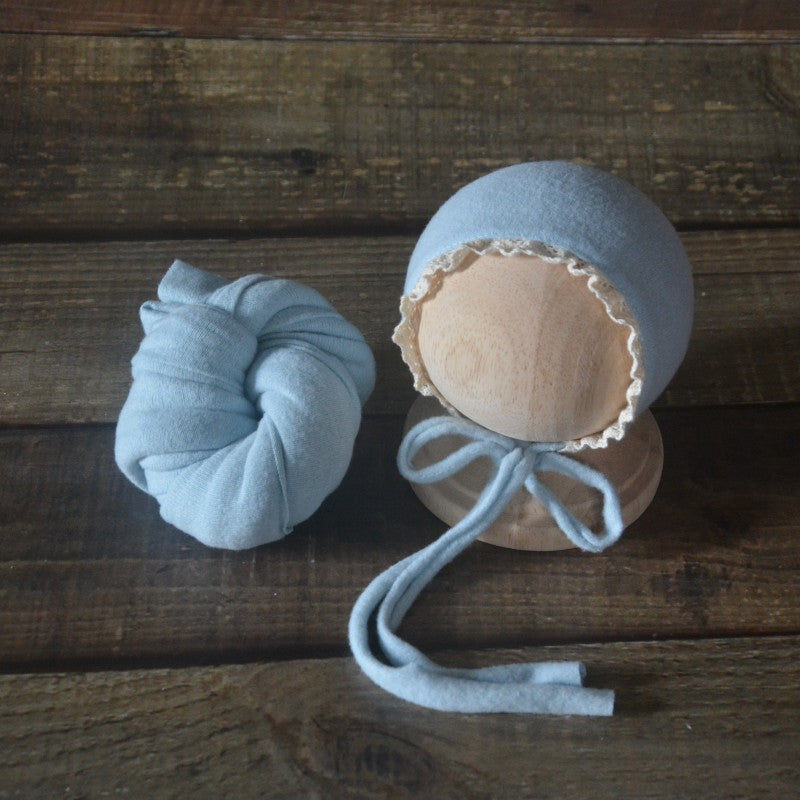 Avezano Newborn Photography Outfit Baby Photoshoot Hat and Wrap Set