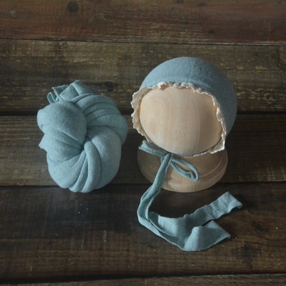 Avezano Newborn Photography Outfit Baby Photoshoot Hat and Wrap Set