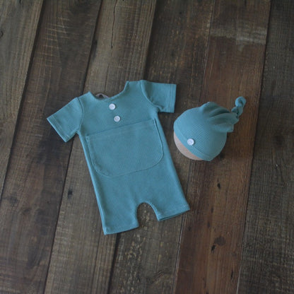 Avezano Newborn Photography Outfit Baby Romper Two Piece Set