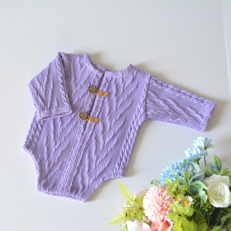 Avezano Knitted Romper For Newborn Photography