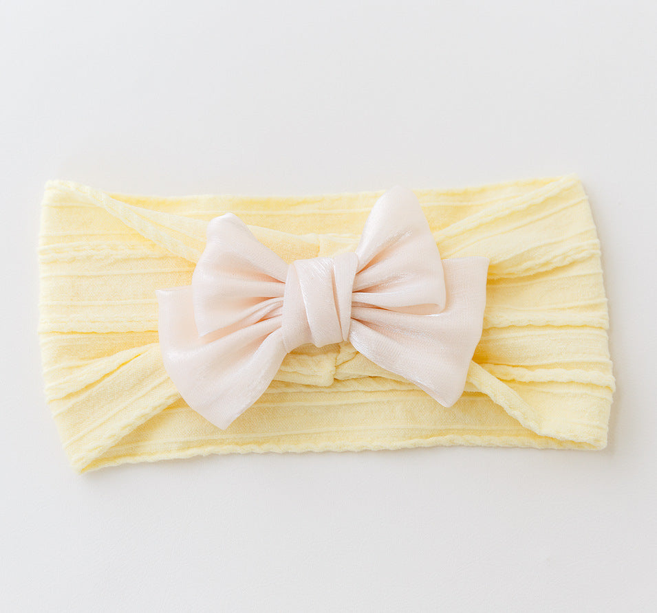 Avezano Floral Bow Hair Headband Photography Prop for Newborn Kids Photoshoots