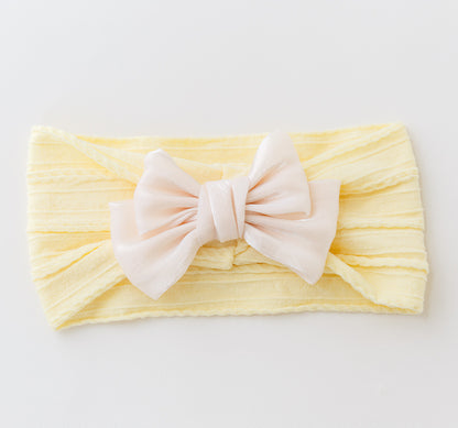 Avezano Floral Bow Hair Headband Photography Prop for Newborn Kids Photoshoots
