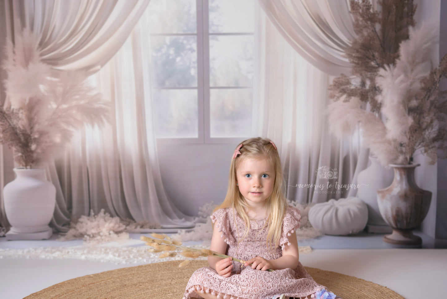 Avezano Printemps Bohème Rideau Blanc Fenêtres Toile De Fond Photographie Fête Des Mères