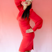 Avezano Dirty Pink Fades To Red Gradient Backdrop For Portrait Photography-AVEZANO