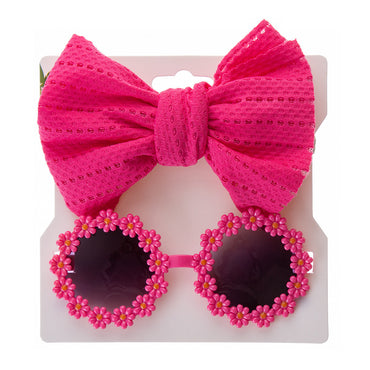 Avezano Baby Daisy Sunglasses and Sunflower Headband Photo Props
